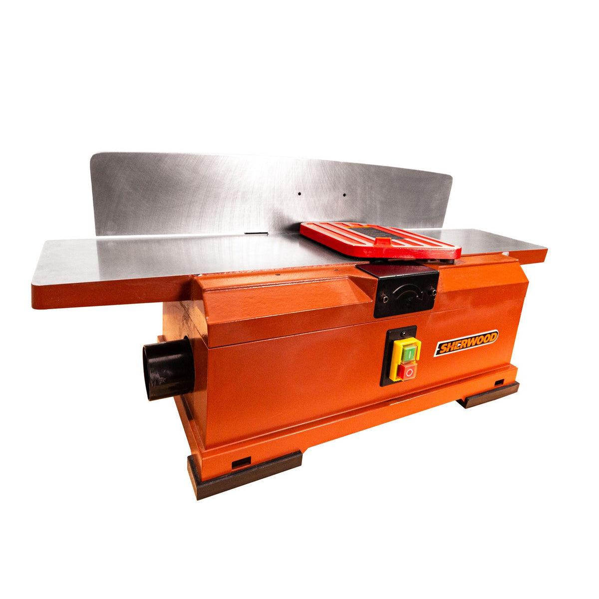 Sherwood 6in Benchtop Jointer with Helical Spiral Head, showcasing precise metalwork and carbide cutters