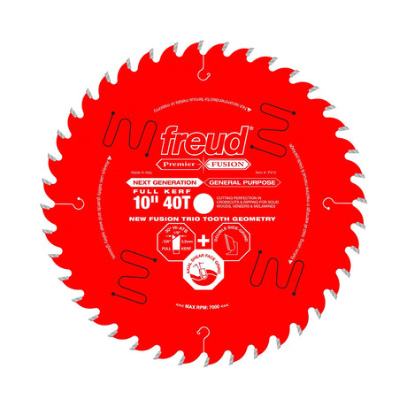 Freud Premier Fusion Saw Blade with Fusion Trio Tooth Design, 254mm Diameter