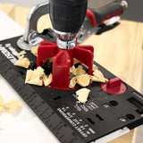 Milescraft Euro Hinge Jig in use, providing accurate and easy European door hinge installation