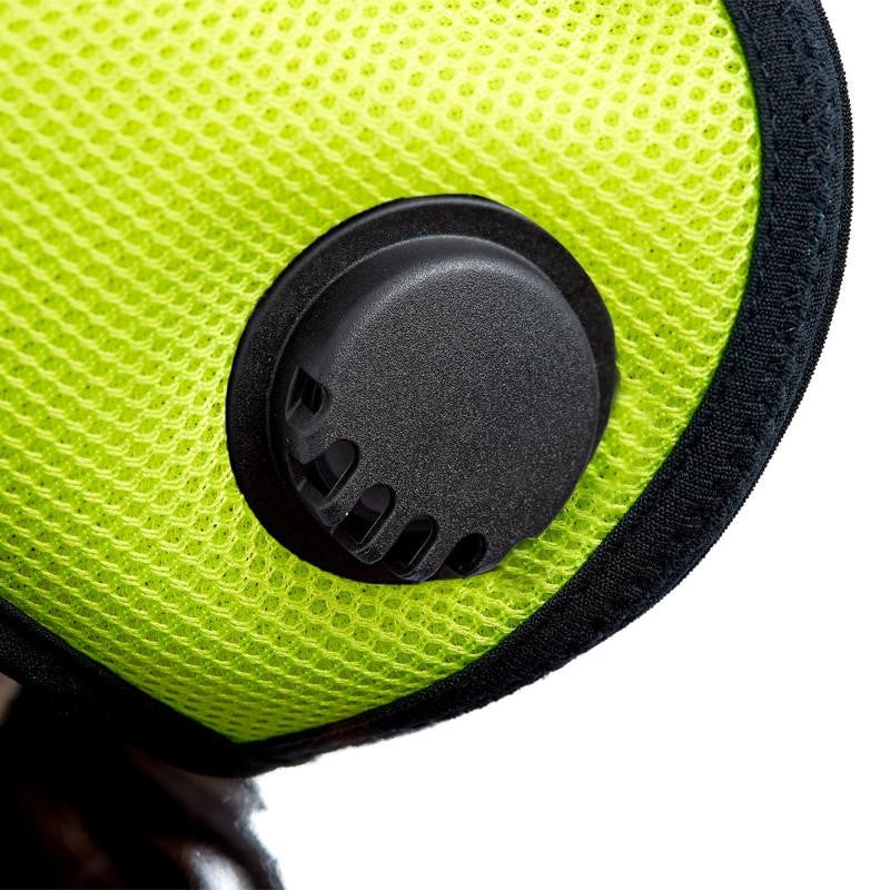 RZMask M2 Dust Face Mask Green with Replaceable Filters in Workshop Setting