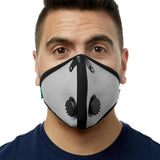 RZMask M2 Dust Face Mask - Side view showing breathable mesh titanium material and replaceable filters