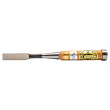 Japanese Umeki Oire Nomi Chisel 21mm angle view with Red Oak Handle