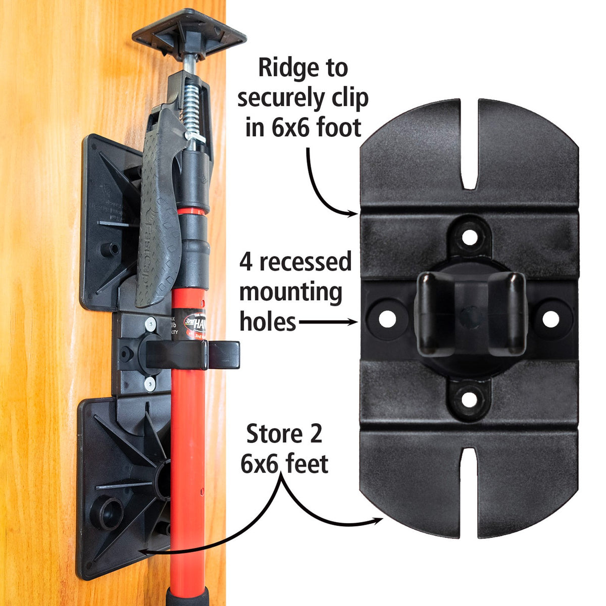FastCap 3rd Hand Rack Mountable Holder attached to wall with tools hanging