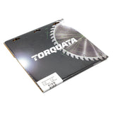 Torquata 254mm All Purpose Circular Saw Blade in action, cutting through wood with precision