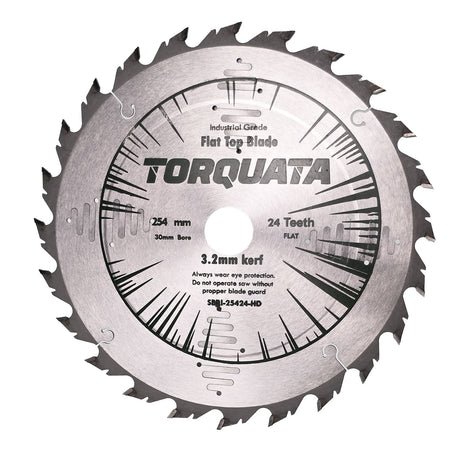 Torquata 254mm Heavy-Duty Rip Cut Circular Saw Blade in action on wood material