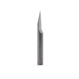 Torquata V Groove CNC Router Bit 30 Degree Angle 1/4in Shank in use on a non-ferrous material