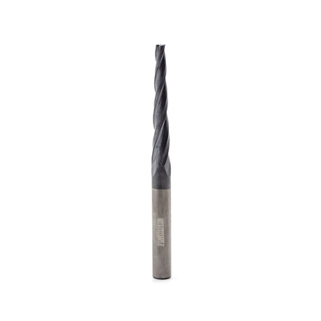 Torquata Triple Flute Long Spiral Upcut ZrN Coated Router Bit in action on CNC machine