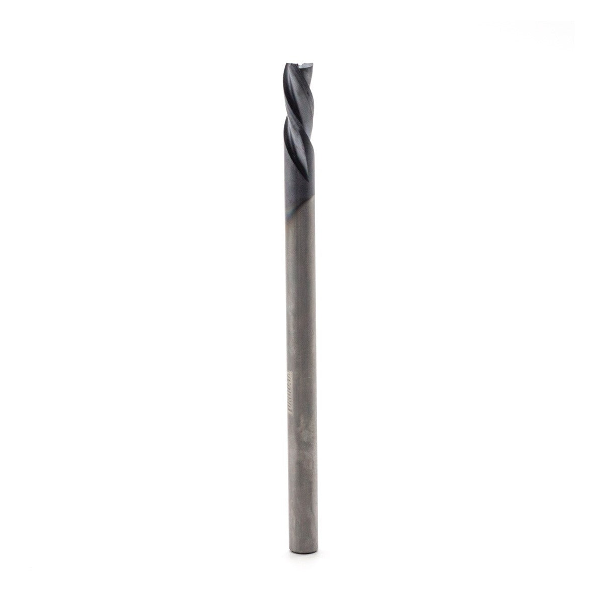 Torquata Triple Flute Extra Long Spiral Downcut ZrN Coated Carving CNC Router Bit in action on a CNC machine