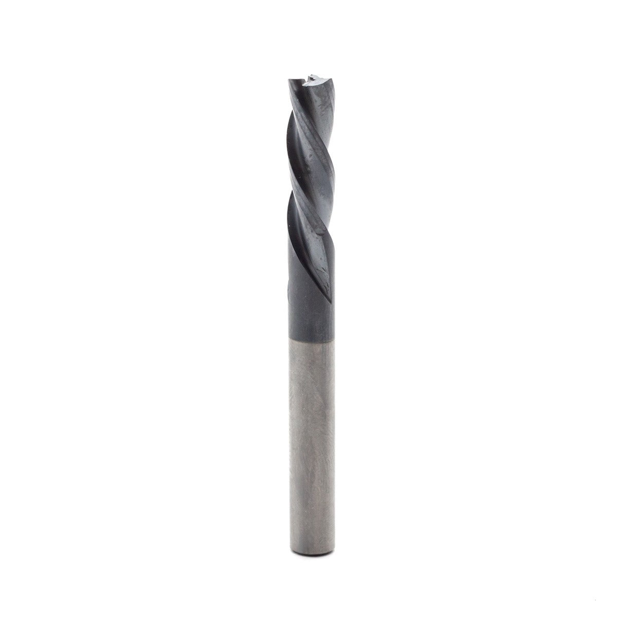 Torquata Triple-Flute 1/4in ZrN Coated CNC Router Bit in action on wood panel