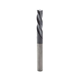 Torquata Triple-Flute 1/4in ZrN Coated CNC Router Bit in action on wood panel