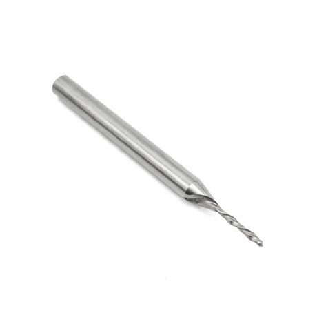Torquata Twin-Flute Spiral Downcut CNC Router Bit in use on non-ferrous material