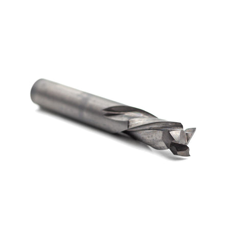Torquata Triple-Flute Compression Spiral CNC Router Bit in action on non-ferrous material