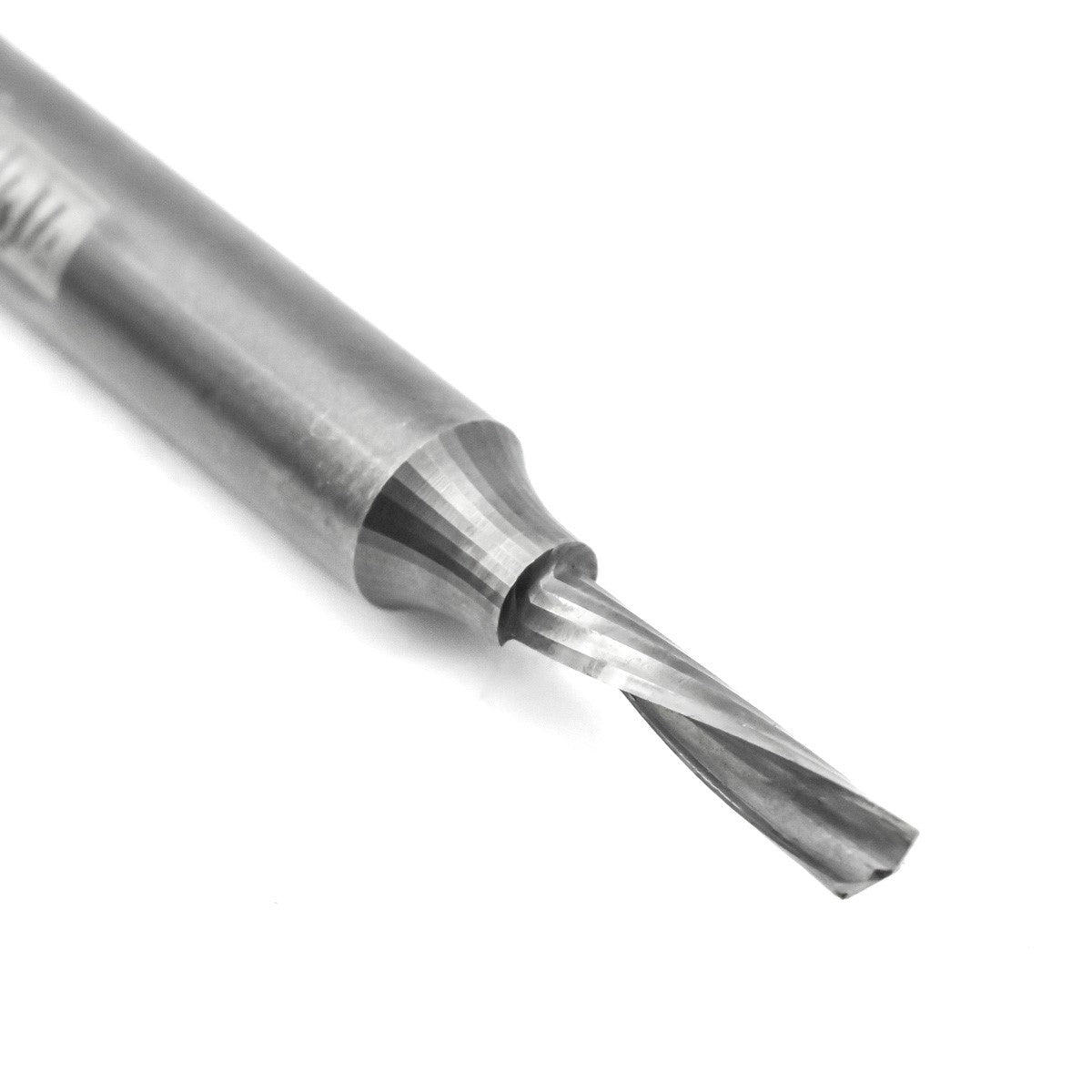 Torquata 1/4in Downcut Spiral CNC Router Bit, ideal for routing wood, plastics, and non-ferrous materials