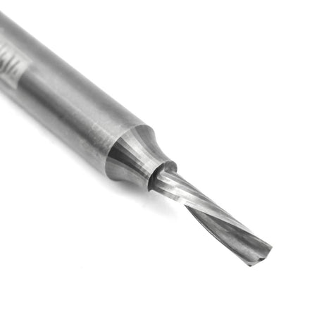 Torquata 1/4in Downcut Spiral CNC Router Bit, ideal for routing wood, plastics, and non-ferrous materials