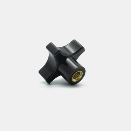 Torquata Four-Point Knob for 5/16in T-Track Bolts Female in use on woodworking tool