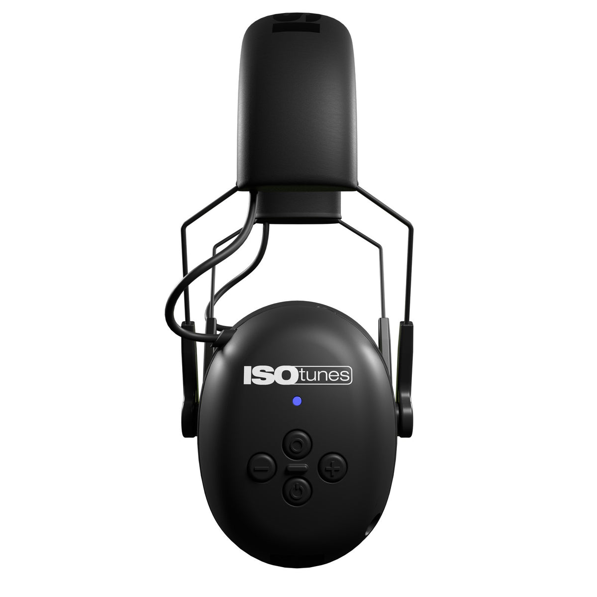 ISOtunes Air Defender Bluetooth Earmuffs in black and green, showcasing the sleek and modern design