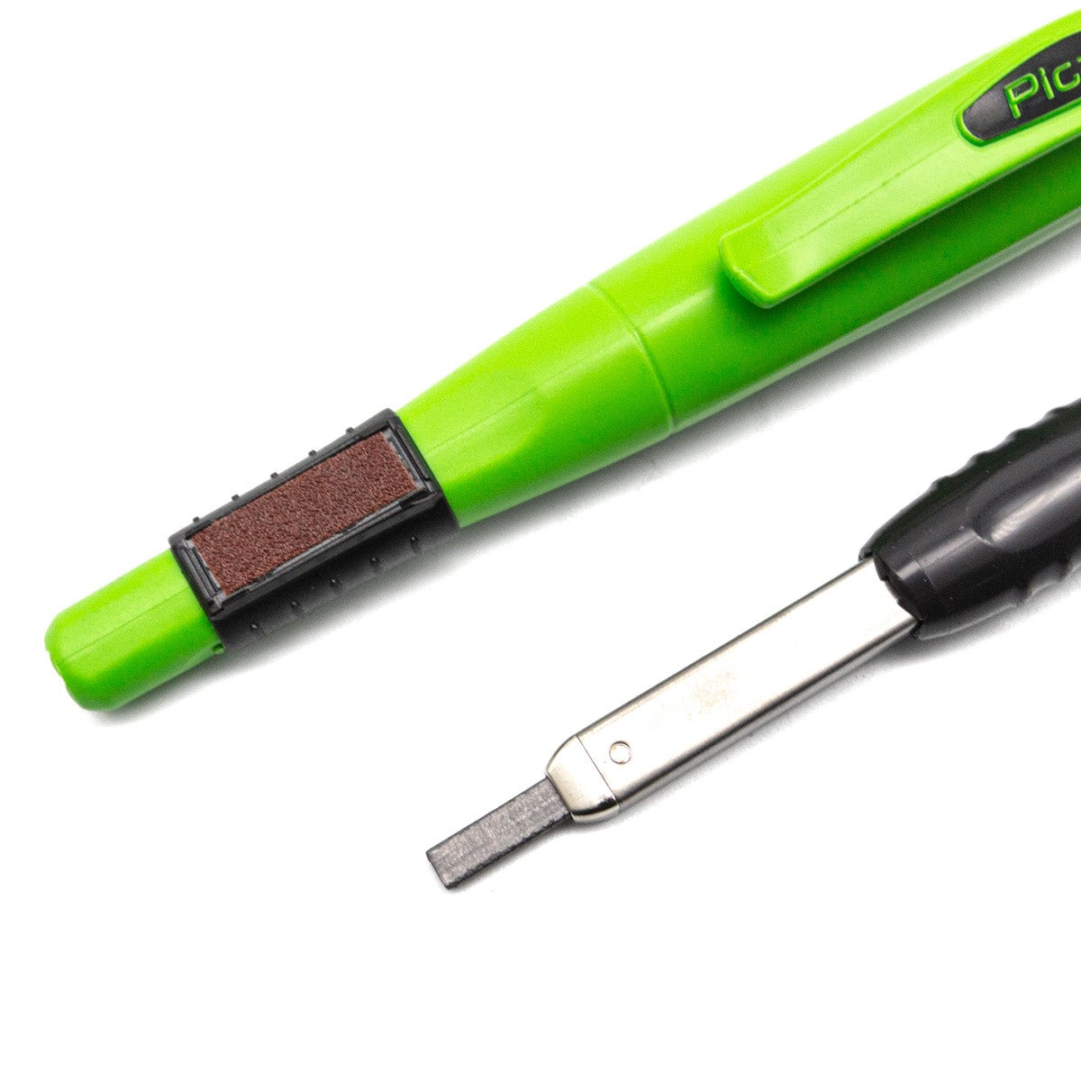 Pica Big Dry Automatic Long-life Construction Pencil Pacer in use on wood surface