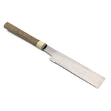 Handmade 150mm Mitsukawa Flush Cut Japanese Saw in action on wood surface