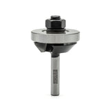 Torquata Laminate Mitre Joint Router Bit creating a 45° reverse bevel for seamless laminate corner joints