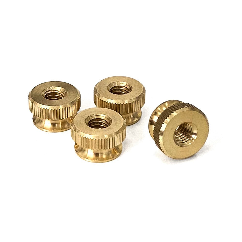 Torquata Knurled Brass Knobs 5/16in for T-Track Bolts Pack of 4 workshop fixture accessories