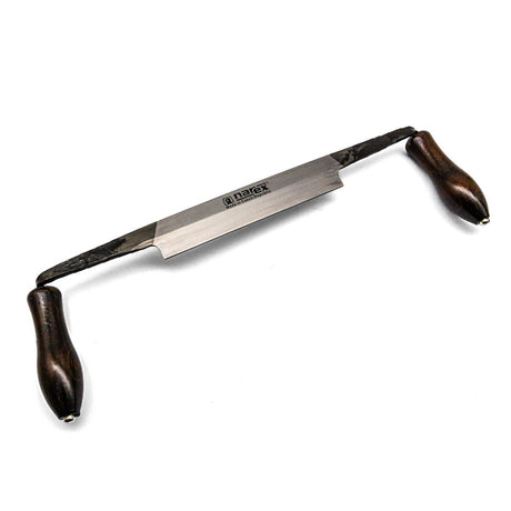 Narex Straight Drawknife with Beech Handle and Leather Cover, woodworking tool for shaping wood with precision