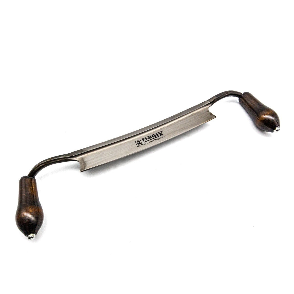 Narex Curved Drawknives with Beech Handles and Leather Cover in woodwork setting