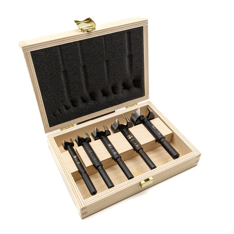 Fisch Black Shark Pro Forstner Bits Set, high-performance Forstner bits for hardwood, in metric sizes