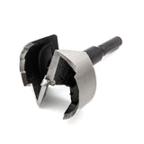 Fisch Black Shark Pro Forstner Bits cutting through hardwood with precision