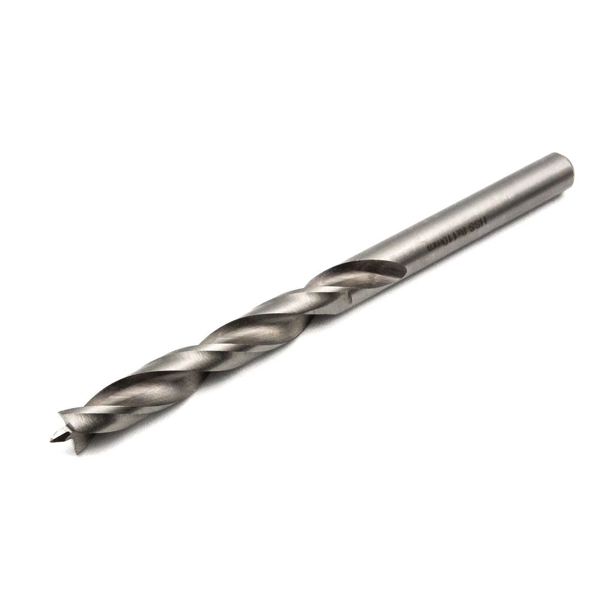 Fisch Standard HSS Brad Point Drill Bits set in woodworking shop setting