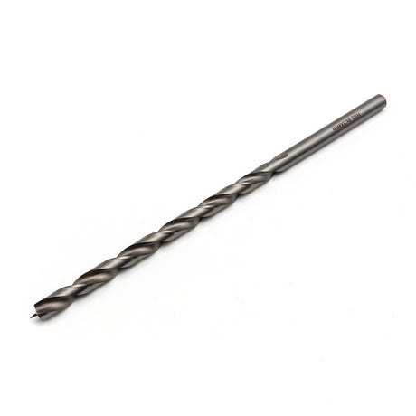 Fisch 11mm HSS Brad Point Long Drill Bit in action, ideal for precision woodworking tasks