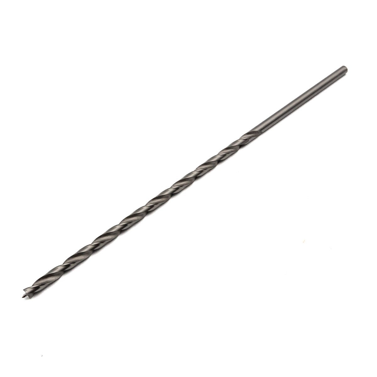 Fisch 7mm HSS Brad Point Extra Long Drill Bit in action drilling wood with precision