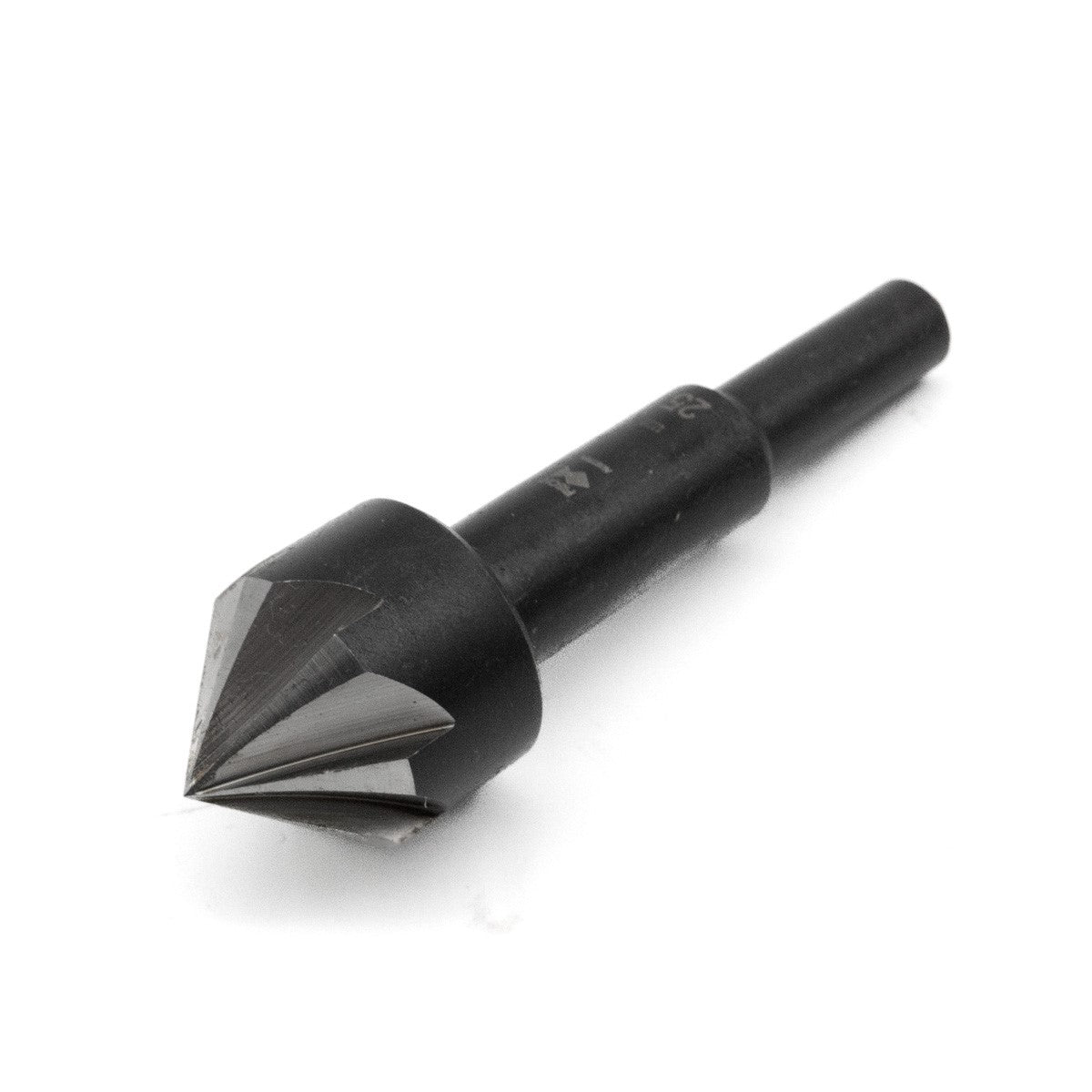 Fisch Rose Head Countersink Drill Bits chamfering drilled hole edges with precision. Quality hardened steel for woodworking experts