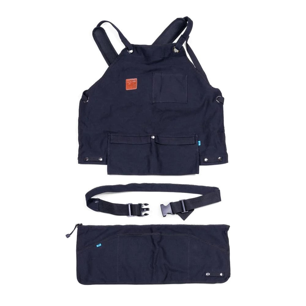 RZMask 3-in-1 Woodworkers Apron in full-length mode with magnetised pocket