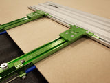 Torquata Saw Guide Rail Parallel Arm System on track saw guide rail, ensuring precise and parallel rip cuts