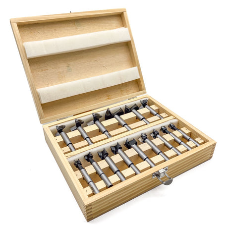 Torquata TCT Boring Bits Set of 15 Metric Forstner Bits in action on Australian timber