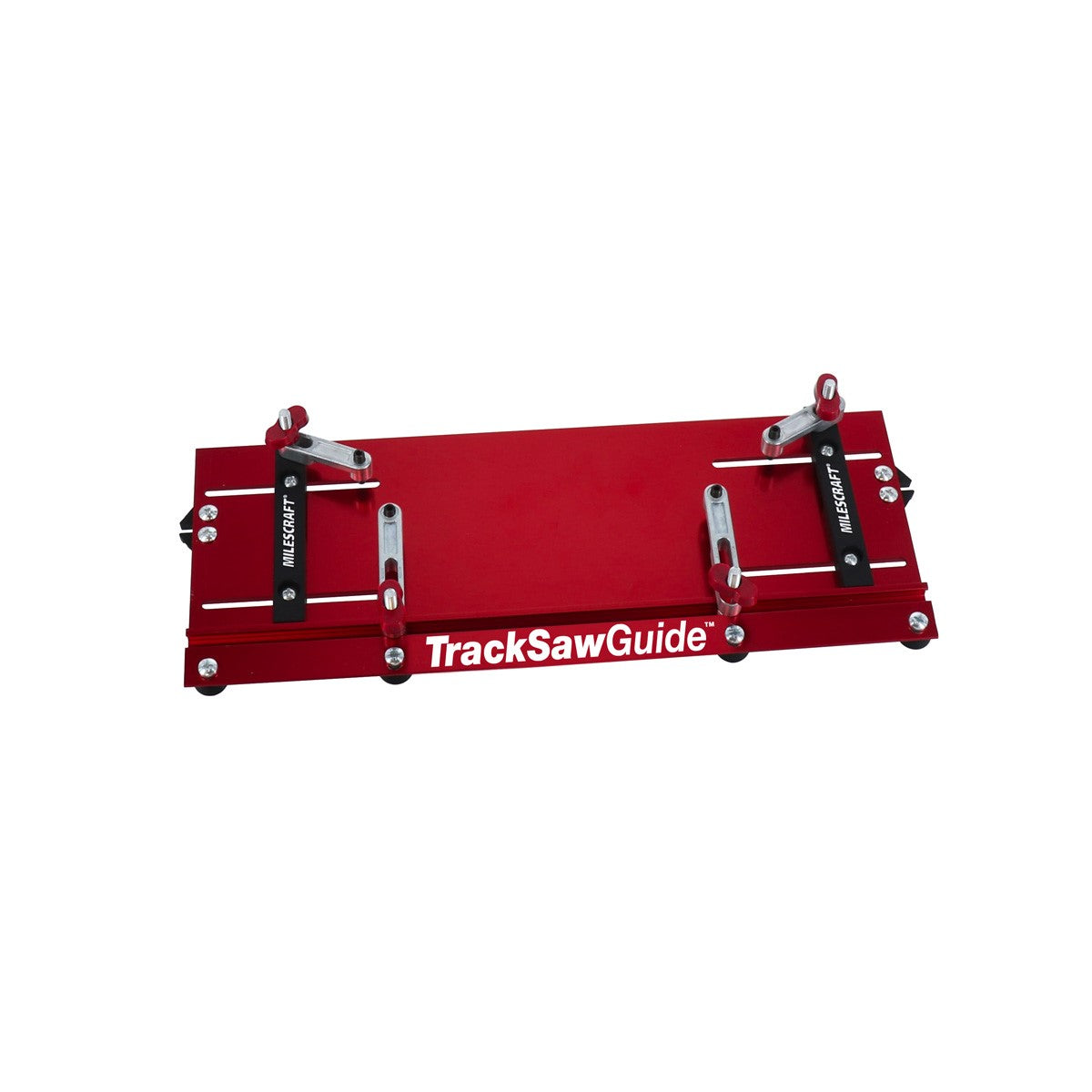 Milescraft Track Saw Guide Set for Circular Saws in use on wood panel