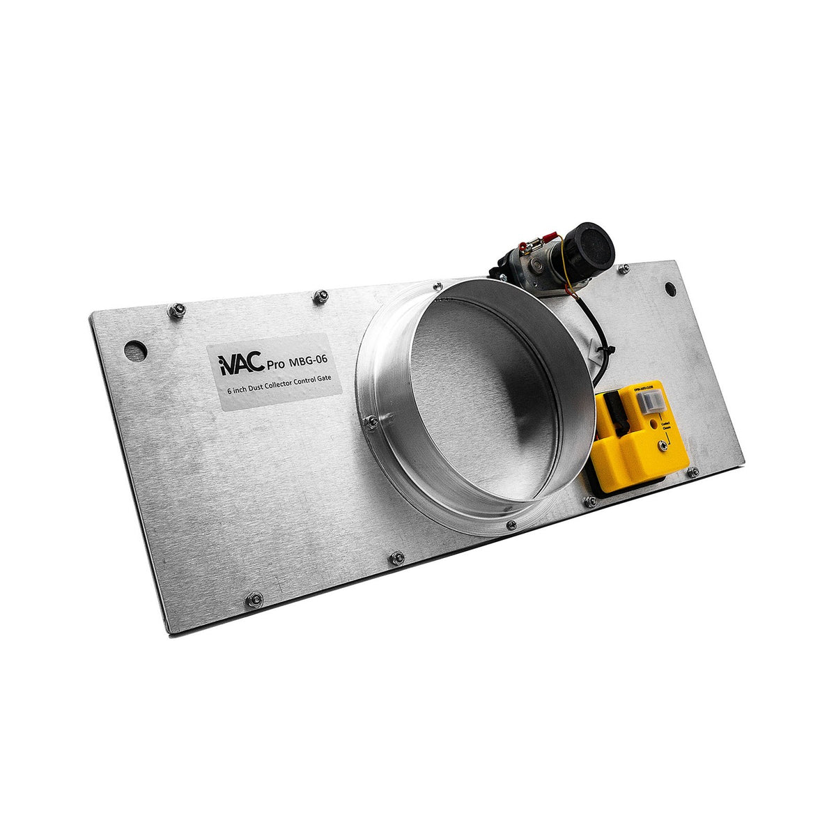 iVAC 6in Metal Blast Gate for Dust Extraction in Workshop