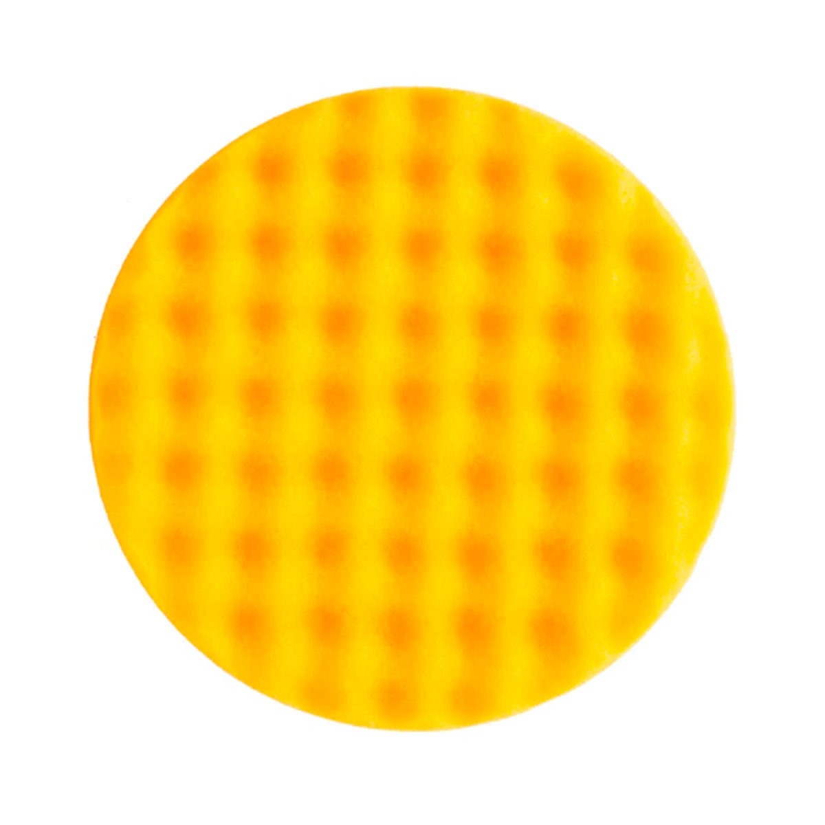 Mirka yellow waffle foam polishing pad for woodworking