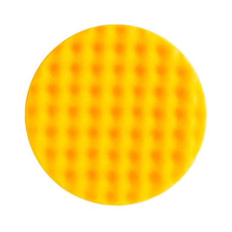 Mirka yellow waffle foam polishing pad for woodworking