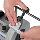 Tormek Wetstone Grinder Standard Centering Knife Jig in action, producing razor-sharp results efficiently
