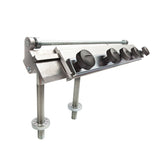 Tormek Wetstone Grinder Planer Jointer Blade Jig in action, creating razor-sharp blades efficiently. Ideal for woodworking pros and enthusiasts. Made in Sweden