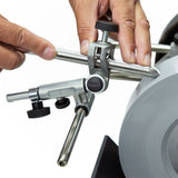 Tormek Wetstone Grinder Gouge & Turning Tool Jig in action, producing razor-sharp results swiftly