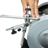 Tormek Wetstone Grinder Gouge and Turning Tool Jig in action, producing razor-sharp edges efficiently
