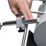 Tormek Wetstone Grinder Multi Turning Tool Jig in action, sharpening woodworking tools efficiently