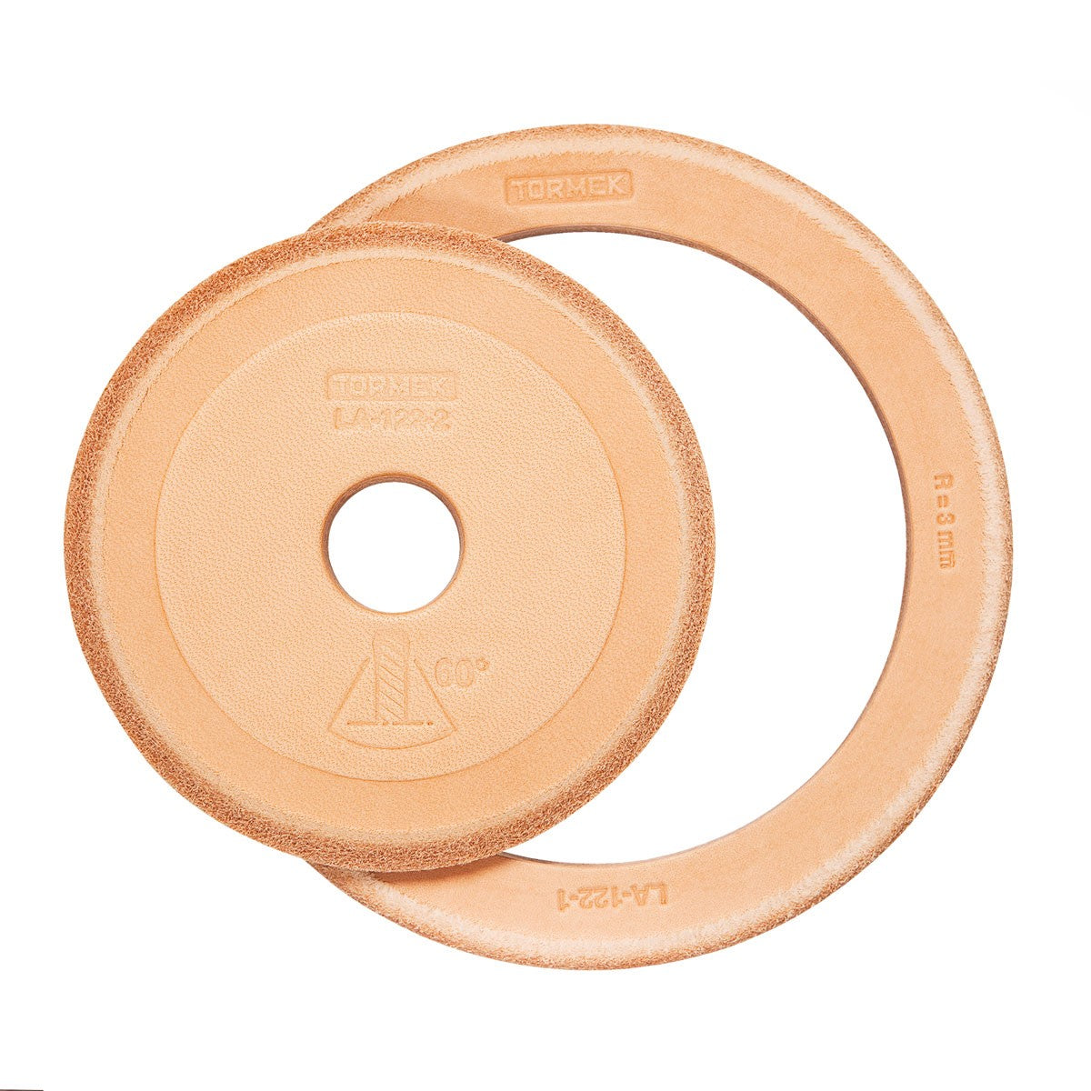 Tormek Wetstone Grinder Profiled Leather Honing Wheel Spare Disc - Premium sharpening tool for woodworkers