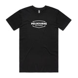 Melbourne Tool Company Black T-Shirt with Chevron Logo, front view