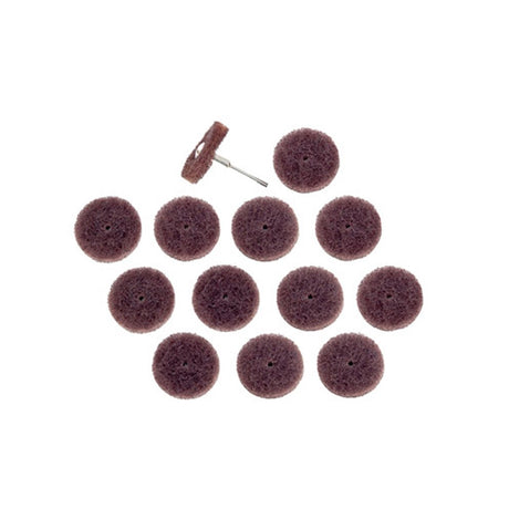 MicroJig Set of 14 BLADECLEAN CPR Discs for 1/8in Rotary Tools - Blade cleaning and renewing discs in action