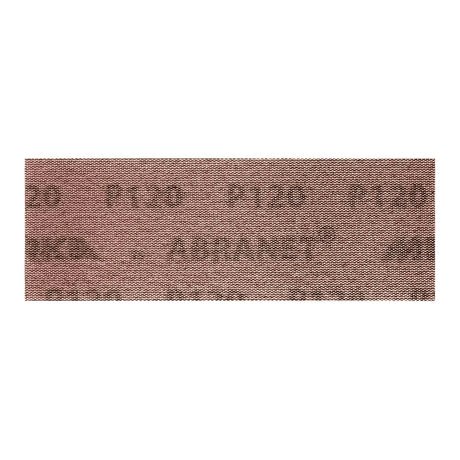 Mirka Abranet Sanding Sheet 70 x 198mm Pack of 50 in use on wood surface