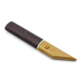 Yoshiharu Hamono Wooden Handled Kiridashi Marking Knife with Sheath, made from traditional laminated steel