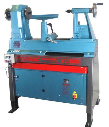 Vicmarc VL300S Wood Lathe Short Adjustable Stand Mount 3HP EVS Australian-made high torque lathe on stand